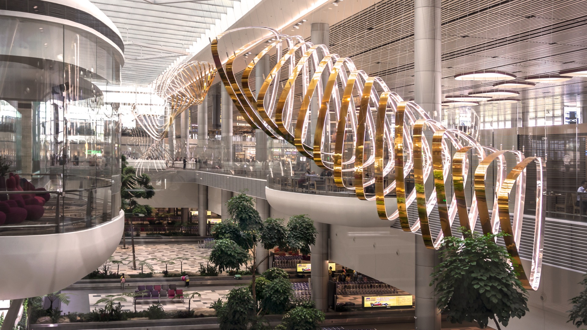 Overview of Petalclouds installation from the terminal floor