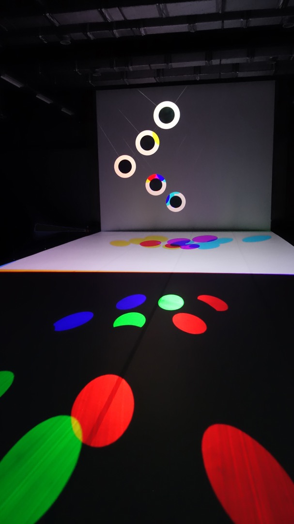 Vertical closeup showing RGB color separation