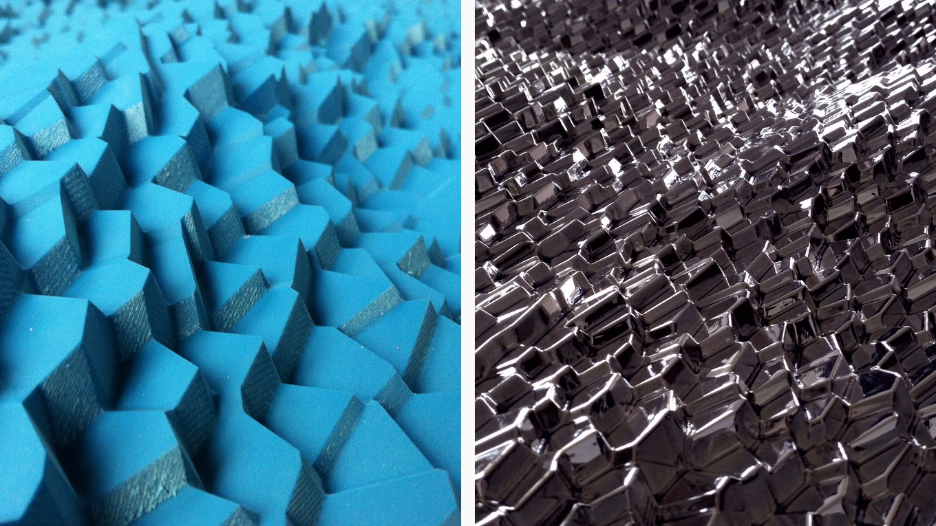 CNC milling the chrome sculpture surface